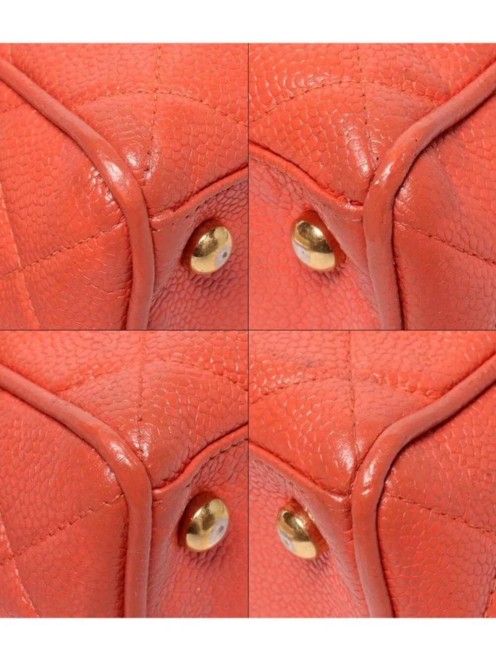 Chanel Handle Mini Boston Bag Quilted Gold